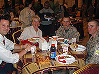 Baghdad - Having Lunch with WA State Soldiers.