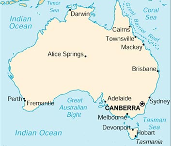 Map of Australia