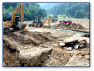 Graphic of a bulldozer at a construction site.