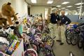 Houston, TX, December 17, 2008 -- Piles of toys at a FEMA Area Field Office (AFO) await pickup by the United States Marine Corps.  The toys are he...