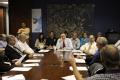 Houston, TX, November 6, 2008 -- FEMA administrator R. David Paulison attends a meeting of the Harris County mayors.  He met with local officials ...