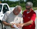 Quincy, IL, June 20, 2008 -- Dick Klusmeyer, Adams County Engineer for Illinois and Jimmy Aidale from the US Army Corps of Engineers, Emergency Op...
