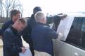 Bollinger County (Marble Hills), MO, March 22, 2008 -- The Chicago FIRST team meets with the Bollinger County Emergency Manager to survey flood da...