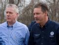 Cape Girardeau, MO, March 27, 2008 -- FEMA Administrator, David Paulison and Lieutenant Governor Kinder tour flooded areas along the Mississippi r...