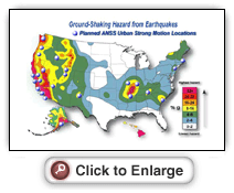 U.S. earthquake hazard map
