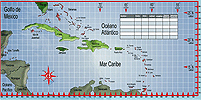 Mapa Trayectoria de Huracanes