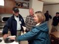 Delzura, CA, December 8, 2007--  FEMA’ Louis Narciso, direct housing operations (Individual Assistance) left, and Leighann Grice, test the stove i...