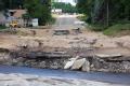 Lake Delton, WI, June 23, 2008 - Bridges, roads and houses are damaged at Lake Delton as flood waters compromised a dam that eroded the lake basin...