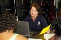 Macon, GA, May 25, 2008 -- Individual Assistance Specialist (IAS) Diane Bridges answering an applicant's questions at a Disaster Recovery Center (...
