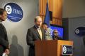 Washington, DC, August 29, 2008 -- FEMA Deputy Administrator Harvey Johnson is at the podium answering a reporter's question at the afternoon Hurr...