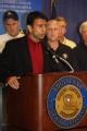 New Orleans, LA, August 31, 2008 -- Governor Bobby Jindal and State and Government officials meet with the press to answer questions about Hurrica...