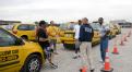 San Antonio, TX, August 29, 2008 -- Gerry Stoler, FEMA  Operations liaison, talks to cab drivers who are participating in the evacuation program i...