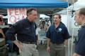 San Diego, California, October 24, 2007 -- FEMA Administrator R. David Paulison and Lee Rosenberg, right, Task Force Leader, discuss efforts to br...