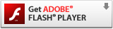 Adobe Flash Player logo and link to download Flash Player