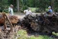 Hilliard, FL, September 18, 2008 -- As part of the Public Assistance(PA) funds eligibility process, FEMA Debris Specialist Ray White inspects a st...