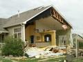Windsor, CO, May 23, 2008 -- This  home was damaged by the tornado that struck this residential neighborhood of Windsor, Colorado on May 22. Photo...