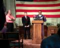 Lincoln, NE, June 13, 2008 -- Federal Coordinating Officer Willie G. Nunn (R), Nebraska Governor Dave Heineman (C) and Nebraska Emergency Manageme...