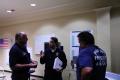 Baton Rouge, LA, September 1, 2008 --  Department of Homeland Security (DHS), Secretary's Chief of Staff, Chad Sweet (center) discusses Search and...