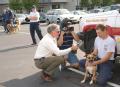 Atlanta, GA, Aug. 31, 2008-- NBC reporter Marc Pickard (of WXIA), left, interviews Timothy Lombardi, of FEMA's Ohio Urban Search and Rescue (US&R)...