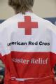 Tyler, TX, September 3, 2008 -- Red Cross workers look at evacuees gathering their belongings in preparation for their return to Beaumont, TX.  Th...