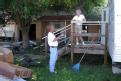 Pearligton, MS, September 5, 2008 -- FEMA Preliminary Damage Assessment team member Yogi Howell spoke with Janice Dell about water damage to her s...