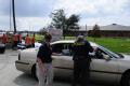 Houma, LA, September 7, 2008 -- Agents, Beth Montgomery and Garland Francois, Lake Charles  District Probation and Parole Office, hand out hot mea...