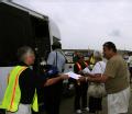 New Orleans, LA, September 6, 2008 --  As residents of New Orleans return via chartered aircraft, they are welcomed and provided contact informati...