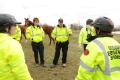 Eureka, MO, March 22, 2008 -- Members of the Missouri Emergency Response Service team, a non-profit that does large animal rescues,  hold a briefi...