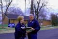 Pacific, MO, April 11, 2008 -- Planning their Community Relations activities for Franklin County are Mary Peirson and Doug Parker, at the Disaster...