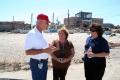Seabrook, TX, October 2, 2008 --  Seabrook City Manager Chuck Pinto describes the damage caused by Hurricane Ike's storm surge to FEMA DRC Manager...