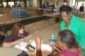 Harris County, TX, October 1, 2008 -- Congresswoman Sheila Jackson-Lee saying hello to a constituent as she visits a FEMA Disaster Recovery Center...