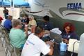 Jacinto, TX, October 5, 2008 -- FEMA Individual Assistance Specialists take applications from residents in northeast Harris County.  Hurricane Ike...