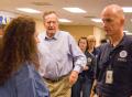 Galveston, TX, October 14, 2008 -- Former president George H.W. Bush tours the disaster recovery center in Galveston with FEMA Branch Director Ger...