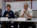 Galveston Island, TX, October 28, 2008 -- Deputy Administrator Harvey Johnson and FCO Sandy Coachman attend a planning meeting at the FEMA AFO in ...
