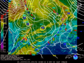 Loop of view current surface analysis with satellite imagery