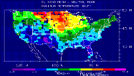 Winter temperature El Niño anomolies