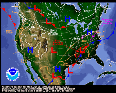 Forecast Weather Map - click to enlarge