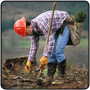 Photograph of a man cleaning at a site