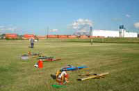 Photo - Model airplanes in field