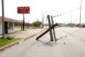 Port Arthur, TX, September 25, 2005 -- Telephone lines are lying across roads in Port Arthur.   Port Arthur was hit hard by Hurricane Rita.  Photo...