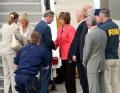 New Orleans, LA, November 4, 2005 - Prince Charles and Camilla greet Governor Kathleen Blanco as they arrive in New Orleans to survey damage creat...