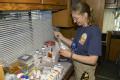 Grand Isle, Orleans Parish, LA, 11-01-05 -- Allison A Sakara, CRNP of the Pennsylvania (DMAT-1) Disaster Medical Assistance Team (DMAT) prepares m...