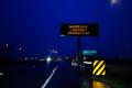 Corpus Christi,TX, July 23, 2008 -- Early morning warnings on US Inerstate 37, warns motorists of pending conditions from Hurricane Dolly.  Barry ...
