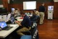 Brownsville, TX, July 23, 2008 -- FEMA and Governmental officials gather together at the EOC (Emergency Operation Center) tracking Hurricane Dolly...