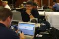 Brownsville, TX, July 23, 2008 -- FEMA and Government officials work together at the EOC (Emergency Operation Center) tracking Hurricane Dolly  an...