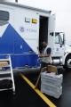 Welasco,TX, July 24, 2008 --  FEMA's Ron Thomas, Denton, Texas, sets up the Incident Response Vehicle (IRV) for communications out of southern Tex...