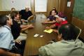Raymondville, TX, July 26, 2008 -- FEMA's Sandy Coachman, Federal Coordinating Officer (FCO) second from left - navy blue shirt, participates in a...