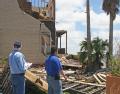 South Padre Island,TX, July 28,2008 -- Representatives from FEMA and the U.S. Small Business Administration document damages to a multifamily prop...