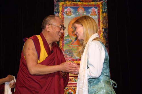 Dalai Lama and Kristen Fitzgerald of Brave Kids
