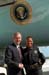 Upon arrival in St. Petersburg, Florida, President George W. Bush met with Roxanne Hunt, a first-year officer with the City of Pinellas Park Police Department and alumnus of the AmeriCorps program. The President will recognize Officer Hunt as an example of the lifetime commitment to service he is hoping to instill in all Americans. 